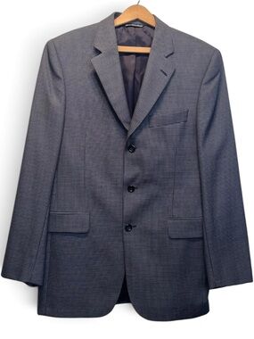 Jack Victor Collection Luxury 100% Wool Blazer Lanzawood Mens Size 38R Blue NWOT